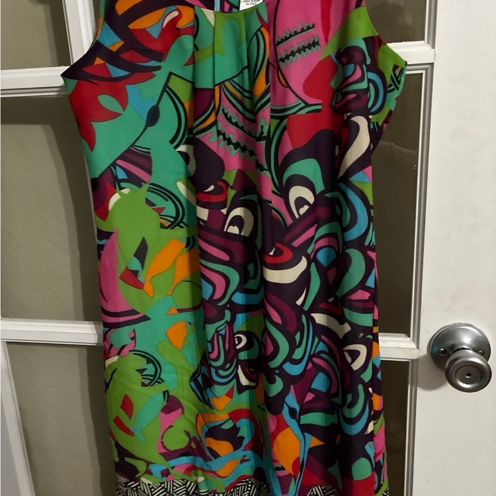 Bethany Multicolor Abstract Dress 6P - Picture 3 of 6